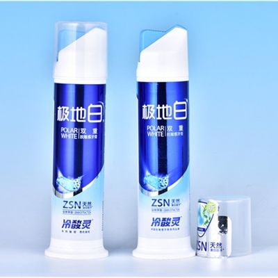 Cosmetic Packaging Tube 100ml Pp Airless Pump Toothpaste Container with Transparent Lid