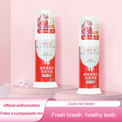 80g/130g Pump Foam Toothpaste for Women 2023 Low MOQ Teeth Whitening Oral Care Cleaning