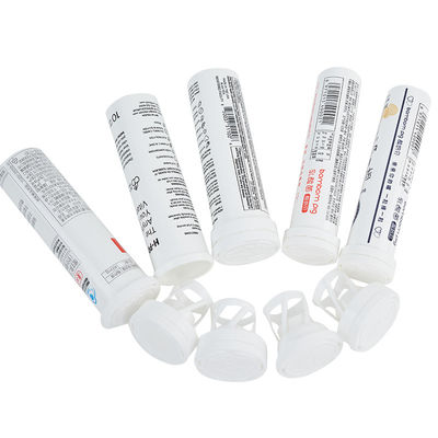 White Optional Straight PP Effervescent Tablet Vitamin C Plastic Tubes with Lid