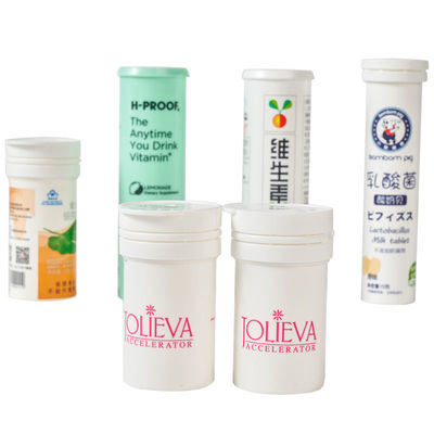Effervescent Tablet Tube Replacement with Custom Colorful Logo and Matte Surface Handling