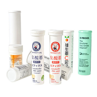 2024 Product Colorful Customized Design PP Empty Effervescent Tablets Tubes with Cap