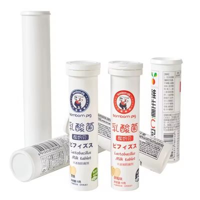 80ml Medical Cylinder PP Plastic Pill Capsule Vitamin Effervescent Tablet Tube Bottle With Proof Cap