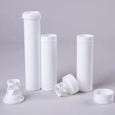 Empty White Straight Packaging Candy Tube for Vitamin C Pills and Effervescent Tablets