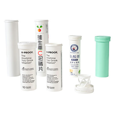 Food Grade PP Customized Printing Effervescent Tablet Tube for Vitamin C Packaging