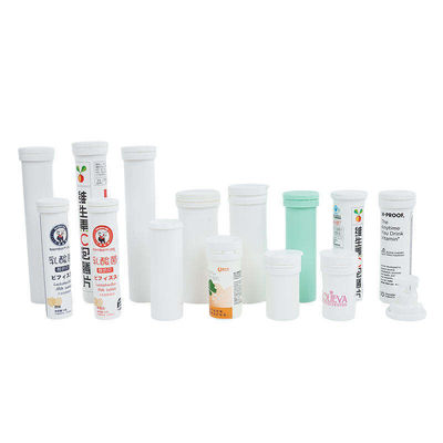 Customized Plastic Packaging Vitamin C Effervescent Tablet Tube with Desiccant Cover