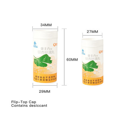 PP Tubes With Flip Top Lids For Packaging Of Effervescent Tablets Color Customized