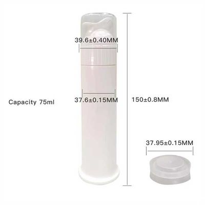 Dosed Dispensing Food Grade PP Airless Pump Bottle Bathroom Logo Color Customized 75ml