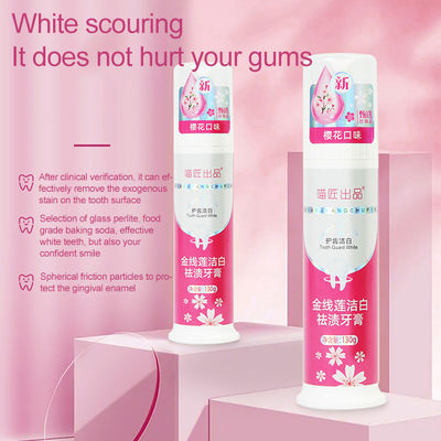 80g/130g Pump Foam Toothpaste for Women 2023 Low MOQ Teeth Whitening Oral Care Cleaning
