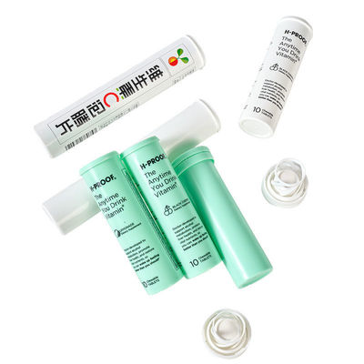 Vc Effervescent Tablet Tube and Vitamin C Bottle with Desiccant Cap in PP Plastic