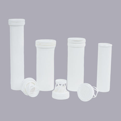 Customized Effervescent Tablet Bottle with Desiccant Flip Cover and Dry Offset Printing